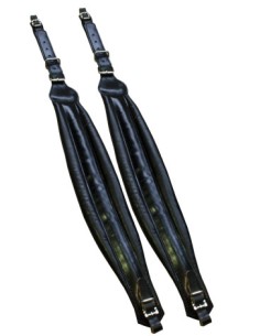 Bandolera Acordeon Juego Piel Acolchado, Anchura:10 Cm.Largo regulable:90/112 Cm. Negro 2