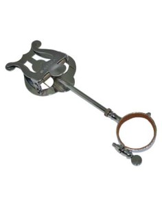 Atril Marcha Oboe con Argolla Abierta y Bisagra Ø34 mm. Tamaño Super 70 x 55 mm. Cromado 2