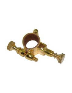 Atril Marcha Trompa con Argolla Abierta y Bisagra Ø13 mm. Tamaño Super 70 x 55 mm. Dorado 2