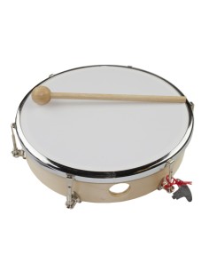 Pandero con Tensores Ø20.3 cm. (8") Parche Poliester, 6 Tensores (Inc.Macita y Llave Tensores) Swing
