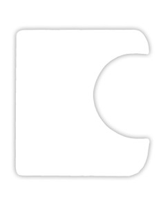 Golpeador Guitarra Clasica Adhesivo Forma Med: 20x19 cm. Blanco 2