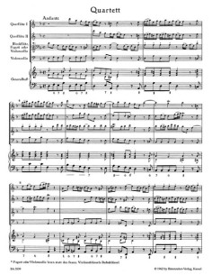 TELEMANN G.P.-Cuarteto en Re menor para 2 Flautas, Flauta de Pico (Fagot) (Violoncello) y BC (Urtext 2