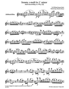 BACH C.P.E.-Sonata en Do menor (W.132) para Flauta Dulce Alto (Harras) 2