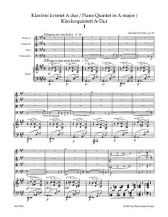 DVORAK A.-Quinteto Op.81 en La Mayor para 2 Violines, Viola, Violoncello y Piano (PD/PT) 2