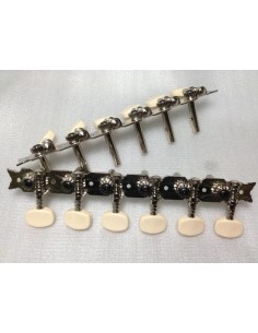 Clavijero Bandurria o Laud Fustero (164/18) Niquelado (Tubos Metal) (Grabado) (Palomilla Pasta)