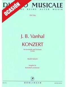 VANHAL J.B.-Concierto en Mib Mayor para Contrabajo y Piano (Malaric) (OCASION)
