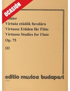 KOHLER E.-Estudios de Virtuosidad (30) Op.75 Vol.3 para Flauta (Prohle) (OCASION)