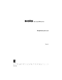 BEHREND S.-Solo per Leo Brouwer per chitarra