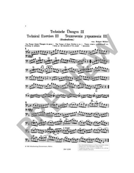 MULLER R.-Etudes techniques Vol.3 pour trombone