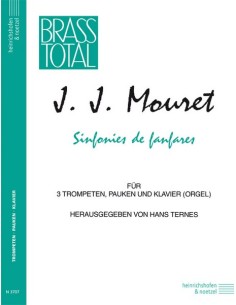 MOURET J.J.-Sinfonie de Fanfares para 3 Trompetas, Timbales y Piano (Organo) (Partitura y Partes)