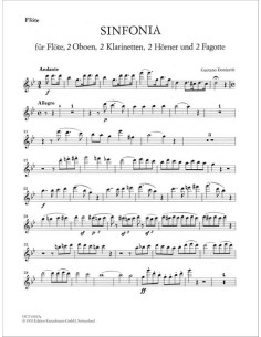 DONIZETTI G.-Sinfonia para Flauta, 2 Oboes, 2 Clarinetes, 2 Trompas y 2 Fagotes (Partes) 2