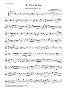 BLASIUS F.-Easy Duos (6) for 2 Clarinets 2
