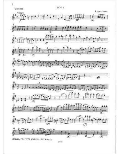 DEVIENNE F.-Duetti (3) per flauto e violino