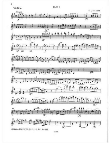 DEVIENNE F.-Duetti (3) per flauto e violino
