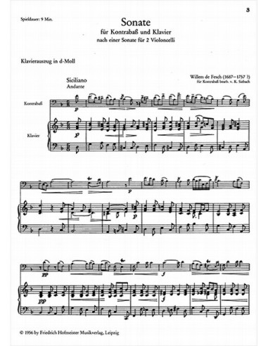 FESCH W.-Sonata per 2 contrabbassi (Siebach/Schlenker)
