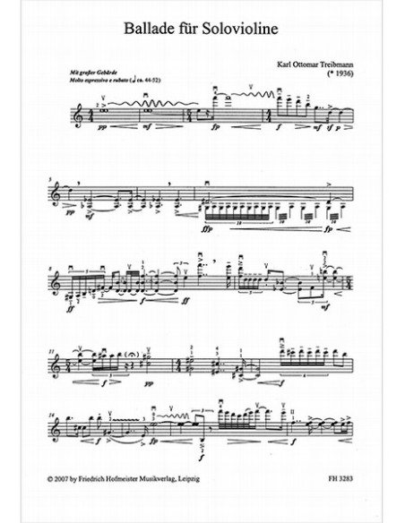 TREIBMANN K.O.-Balada para Violin