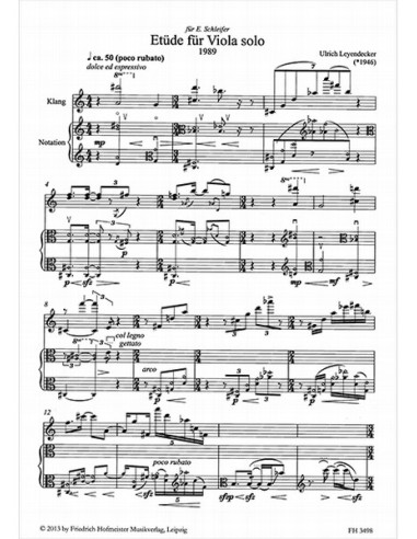 LEYENDECKER U.-Etude para Viola