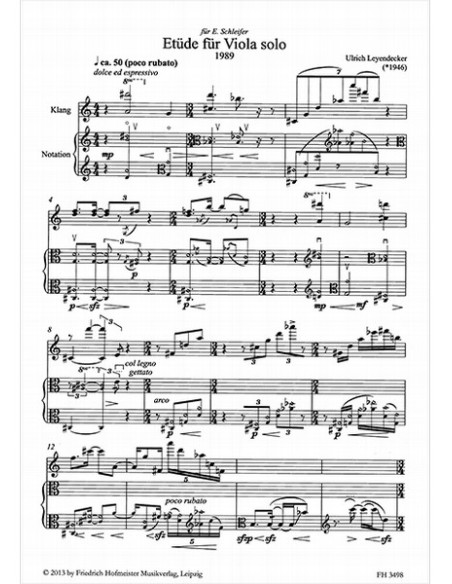 LEYENDECKER U.-Etude para Viola