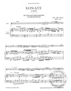 BACH J.S.-Sonata en Mi menor (BWV:528) para Viola y Organo (Breuer) 2
