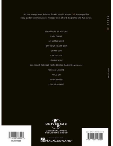 ADELE-30 for easy guitar Tab