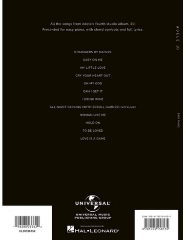 ADELE-30 for easy piano