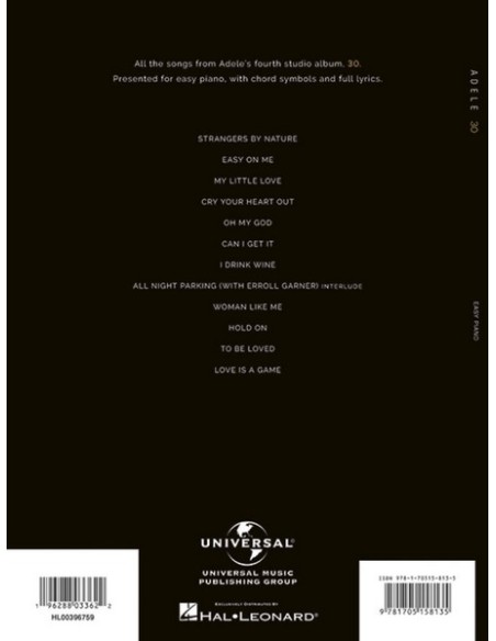 ADELE-30 for easy piano