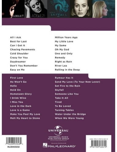 ADELE-Really Easy Piano : 40 chansons d?Adele