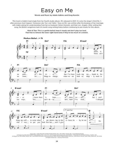 ADELE-Really Easy Piano : 40 chansons d?Adele