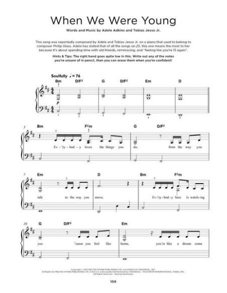 ADELE-Really Easy Piano : 40 chansons d?Adele