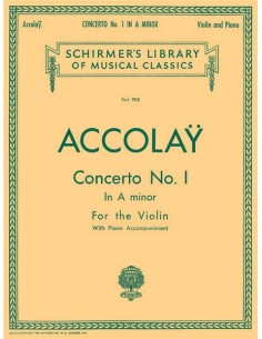ACCOLAY J.B-Concierto nº 1 en La menor para Violin y Piano