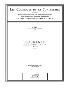 BACH J.S.-Courante de la Suite de Violoncello nº 1 para Contrabajo y Piano (Nanny)
