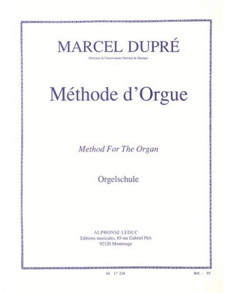 DUPRE M.-Methode de Orgue pour orgue