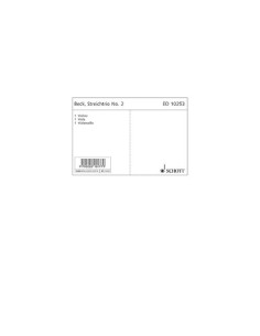 BECK C.-Trio nº 2 para Violin, Viola y Violoncello (Partes)