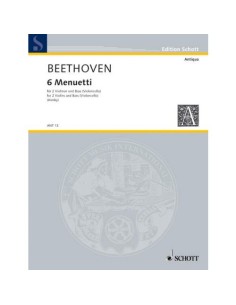 BEETHOVEN L.V.-Minuetos (6) para 2 Violines y Bajo (Violoncello) (Parte de Violin I) (Kinsky)