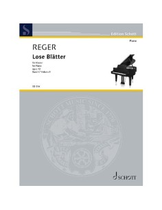 REGER M.-Hojas Perdidas (Lose Blatter) Op.13 Vol.1 para Piano