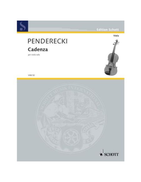 PENDERECKI K.-Cadenza (1984) for Viola