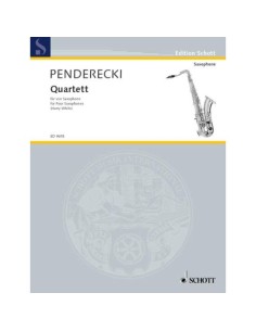 PENDERECKI K.-Quartet for 4 Saxophones