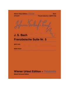 BACH J.S.-Suite Francesa nº 5 (BWV:816) en Sol Mayor para Piano (Inc.Facsimil) (Urtext) (Muller)
