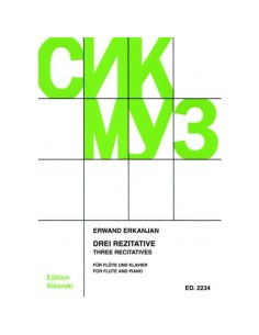 ERKANYAN E.-Recitativi (3) per flauto e pianoforte