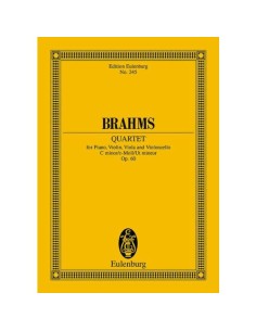 BRAHMS J.-Cuarteto nº 3 Op.60 en Do menor para Violin, Viola, Violoncello y Piano (PB)