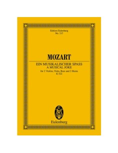 MOZART W.A.-A Musical Joke (K.522) para 2 Violines, Viola. Contrabajo y 2 Trompas (PB)