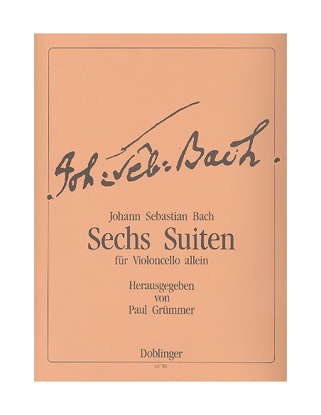 BACH J.S.-Suites (6) para Violoncello solo (Grummer)