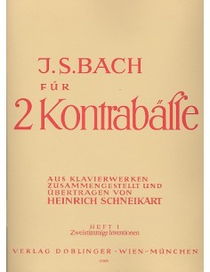 BACH J.S.-Fur 2 Kontrabasse Ubungsmusik 1º (Invenciones a 2 Voces de J.S.Bach) para 2 Contrabajos (Schneikart)