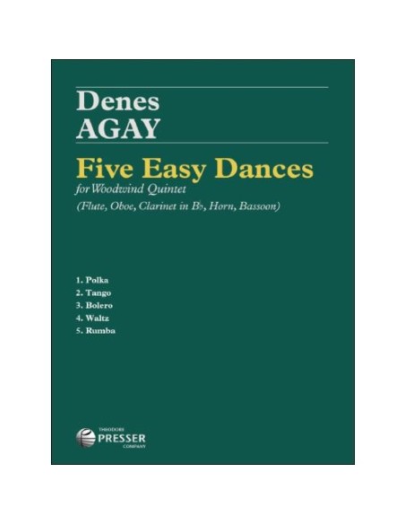 AGAY D.-Five Easy Dances para Quinteto de Viento Madera