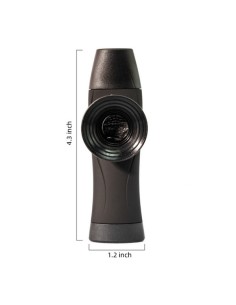 Kazoo Ripple Phono Kazoo plástico negro