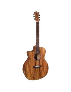Guitarra Acústica Veelah VGACE-Koa Cutaway Electrificada para zurdos