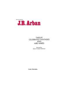 ARBAN J.B.-Celebrated Fantasies and Airs Varies (12) para Trompeta y Piano (Goldman)