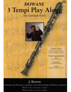 BASTON J.-Conciertos nº 4 y nº 6 para Flauta de Pico Alto, Cuerdas y B.C. (Grado Medio) (Inc.CD)