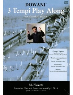 BLAVET M.-Sonata Op.2 nº 4 en Sol menor para Flauta y Bajo Continuo (Grado Medio) (Inc.CD)