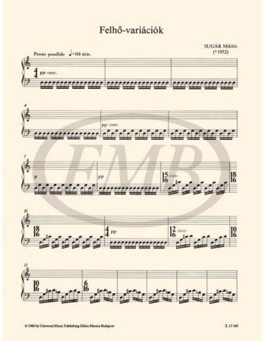 SUGAR M.-Cloud Variations para Piano